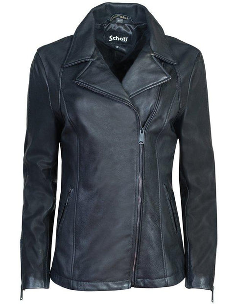 SCHOTT NYC Long Lambskin Moto Jacket