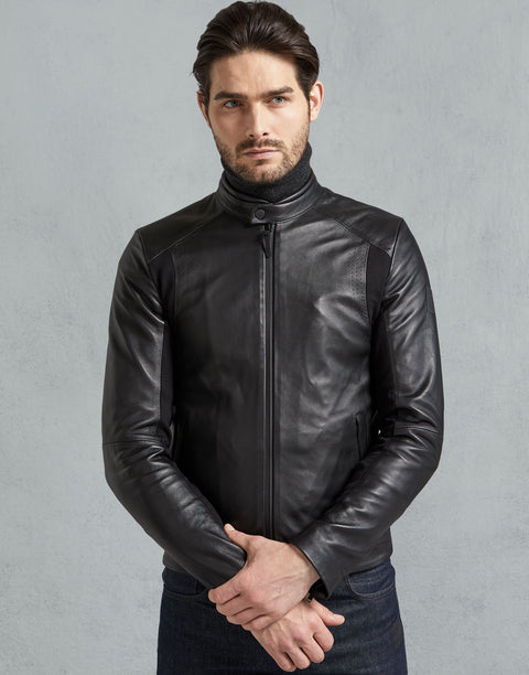BELSTAFF X MCLAREN 950.S001 In Black Signature Hand Waxed Leather