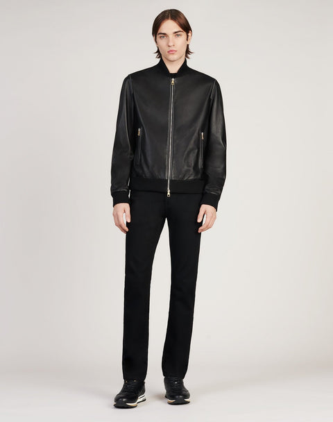 DUNHILL LEATHER BOMBER JACKET