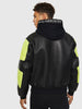 DIESEL L-BRANDO Layered-effect jacket with fluo details