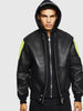 DIESEL L-BRANDO Layered-effect jacket with fluo details