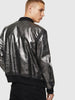 DIESEL L-STEWARD-FOIL Bomber jacket in metallic leather