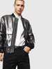 DIESEL L-STEWARD-FOIL Bomber jacket in metallic leather