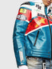 DIESEL ASTARS-LPATCH-1B Vintage biker jacket with racer patches