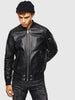 DIESEL L-JOSEPH Leather bomber jacket