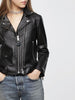 DIESEL L-LYF Leather motorcycle jacket with twin zips