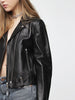 DIESEL L-LYF Leather motorcycle jacket with twin zips