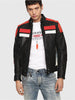 DIESEL L-YUJA Biker jacket with removable sleeves