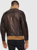 DIESEL L-OIUKI Aviator jacket in aged leather