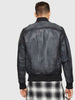 DIESEL L-OIUKI Aviator jacket in aged leather