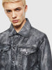 DIESEL L-NHILL Treated leather trucker jacket