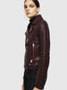 DIESEL L-YLE Biker jacket in leather with zips