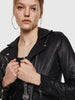 DIESEL L-SINYA-A Biker jacket in studded leather