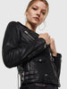 DIESEL L-SINYA-A Biker jacket in studded leather