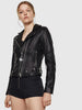 DIESEL L-SINYA-A Biker jacket in studded leather