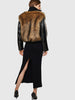 DIESEL L-BURG Bomber jacket in naplak and faux fur