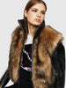 DIESEL L-BURG Bomber jacket in naplak and faux fur