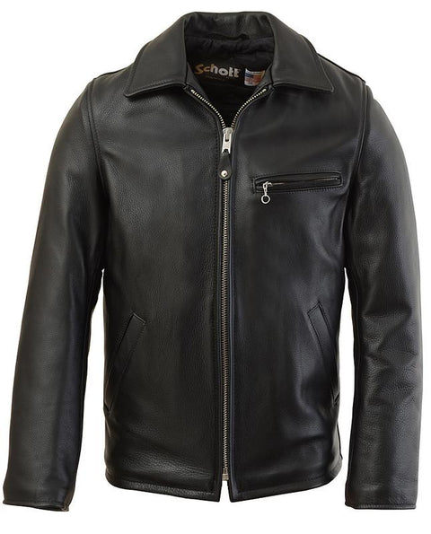 Schott NYC Casual Weekend Pebbled Cowhide Leather Jacket