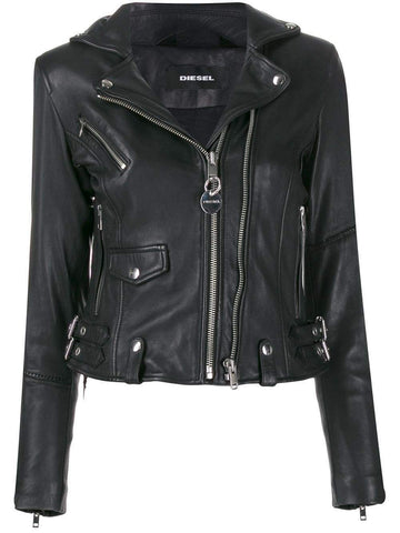 FARFETCH DIESEL STUDDED BIKER JACKET