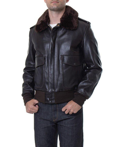 Schott NYC A-2 Naked Cowhide Leather Flight Jacket