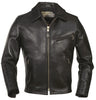 Schott NYC Men's Classic Horsehide Black Racer Motorcycle Leather Jacket with Spread Collar