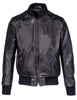 Schott NYC Lightweight Natural Pebble Cowhide Leather Bomber Jacket