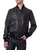 Schott NYC Lightweight Natural Pebble Cowhide Leather Bomber Jacket