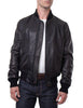 Schott NYC Lightweight Natural Pebble Cowhide Leather Bomber Jacket