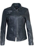 SCHOTT NYC Lambskin Clean Collared Jacket