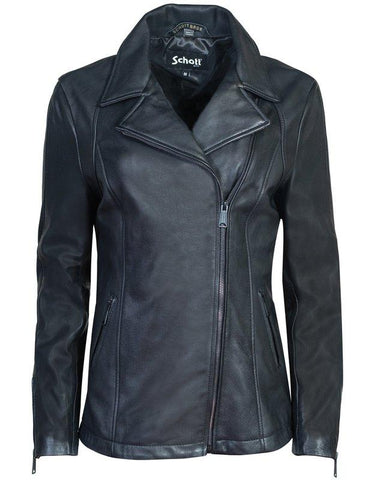 SCHOTT NYC  Long Lambskin Moto Jacket