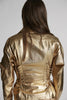 DSQUARED2 Gold Leather 70's Kiodo with Zip and Lacing Details