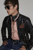 DSQUARED2 Leather Flame Embroidered Jacket