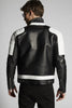 DSQUARED2 Dean Leather Biker Jacket With Contrasting Details