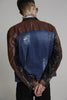 DSQUARED2 Mixed Leather And Denim Biker Jacket