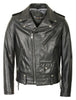 Schott NYC Natural Pebble Cowhide Motorcycle Leather Jacket (Black)