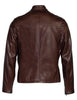 Schott NYC Waxed Natural Pebbled Cowhide Café Leather Jacket