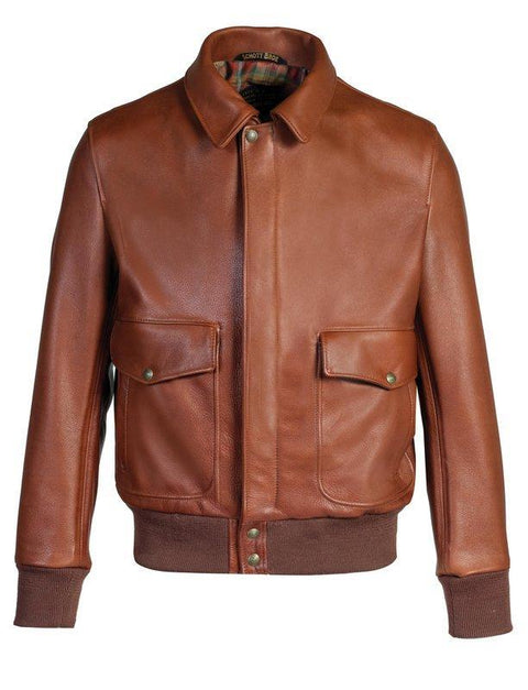 Schott NYC Lightweight Cowhide Flight Leather Jacket