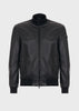 EMPORIO ARMANI  Lambskin nappa leather bomber jacket with a soft feel