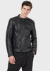 EMPORIO ARMANI  Nappa leather jacket with quilted motifs