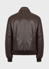 EMPORIO ARMANI  Nappa lambskin bomber Leather jacket with fold-away hood