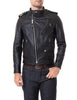 Schott NYC Cafecto Steerhide Hybrid Cafe Racer Asymmetrical Motorcycle Leather Jacket