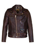 Schott NYC Hand Oiled Lightweight Naked Perfecto® Motorcycle Leather  Jacket with Plaid Cotton Lining