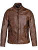 Schott NYC Vintaged Cowhide Café Racer Leather Jacket