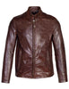 Schott NYC Cowhide Casual Racer Leather Jacket