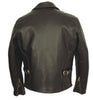 Schott NYC Men's Classic Horsehide Black Racer Motorcycle Leather Jacket with Spread Collar