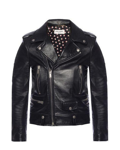 Saint Laurent Women's Black Classic Leather Biker Jacket