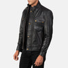 Cafe Racer Darren Black Leather Biker Jacket