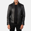 Cafe Racer Alex Black Leather Biker Jacket