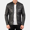 cafe Racer Ionic Black Leather Jacket