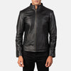 Cafe Racer Alex Black Leather Biker Jacket